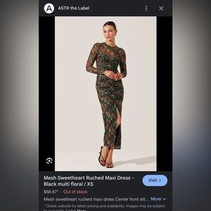 Astr the Label Mesh Sweetheart dress